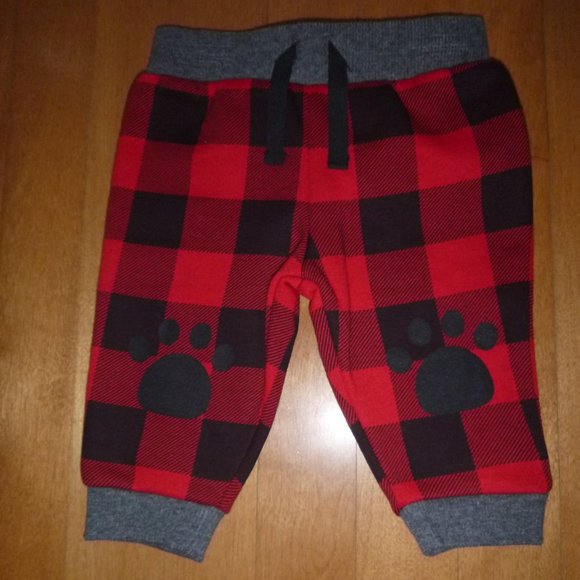 Baby LULLABY Lane BLACK BEAR Buffalo Check Sweatshirt Bib Outfit Size 0/3 mo NWT - Picture 5 of 5